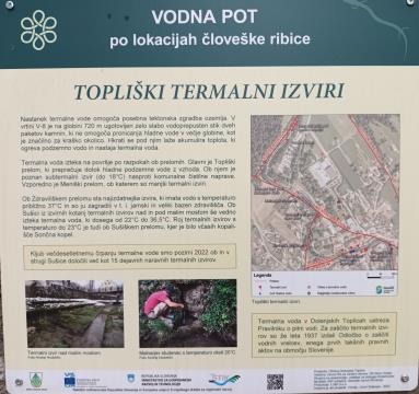 Vodna pot, informativna tabla